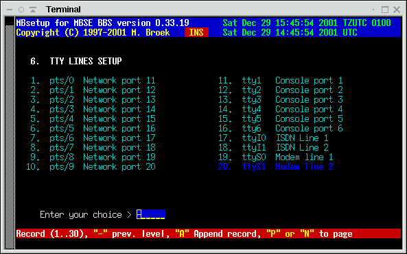 Overview of tty ports