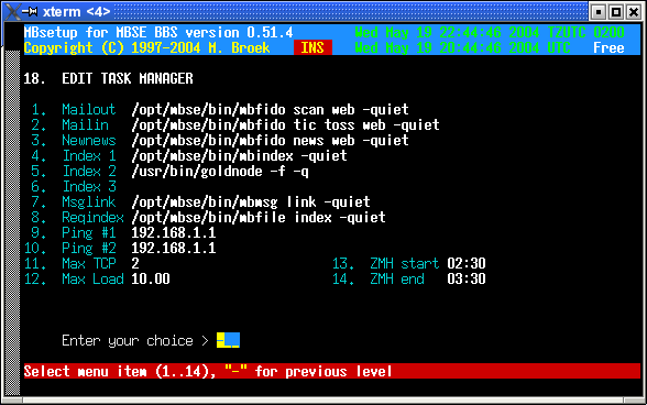 Taskmanager setup